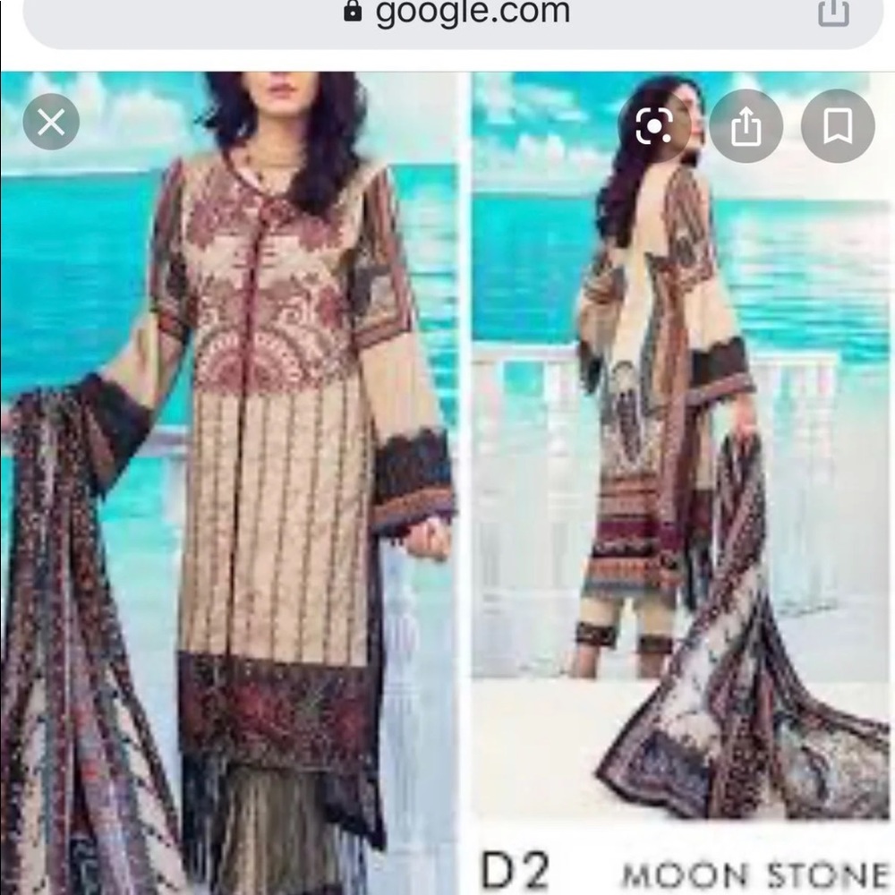 New 3 piece xl zebaish Adan Libya’s Salwar Kameez
